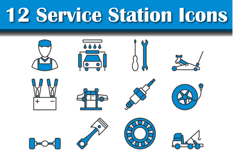 service-station-icon-set