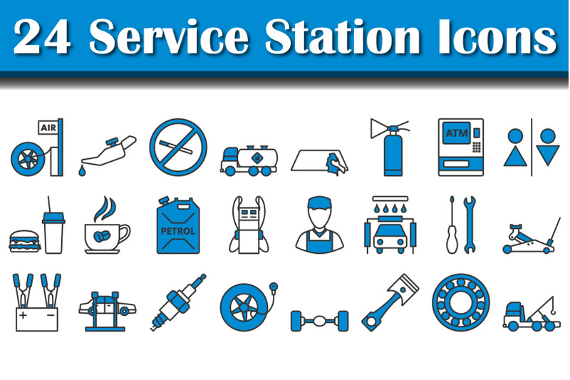 service-station-icon-set