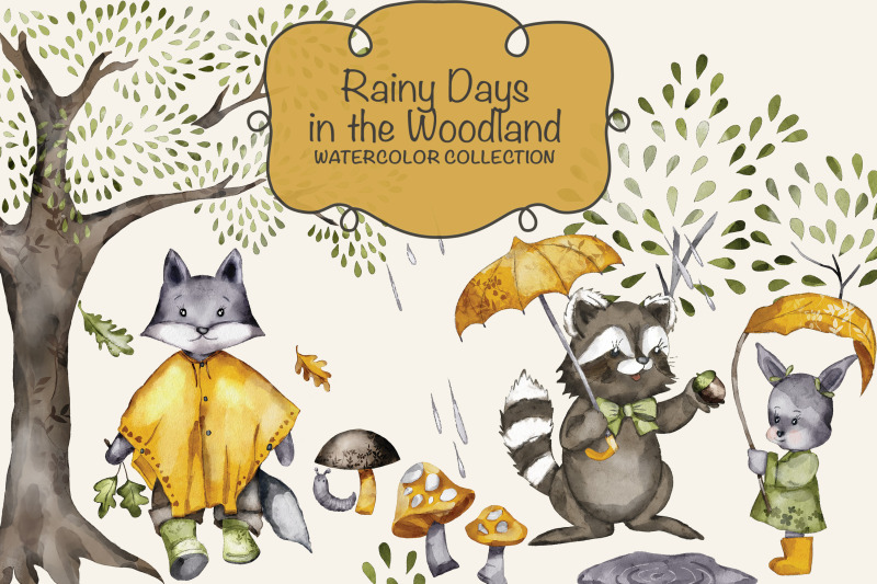 woodland-animals-clipart-set