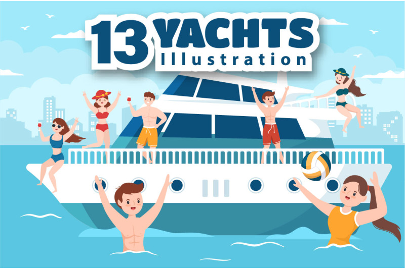 13-yachts-at-ocean-illustration