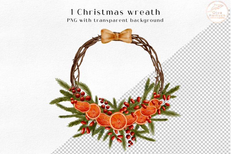 christmas-wreath-png-watercolor-winter-fir-branches-frame-clipart