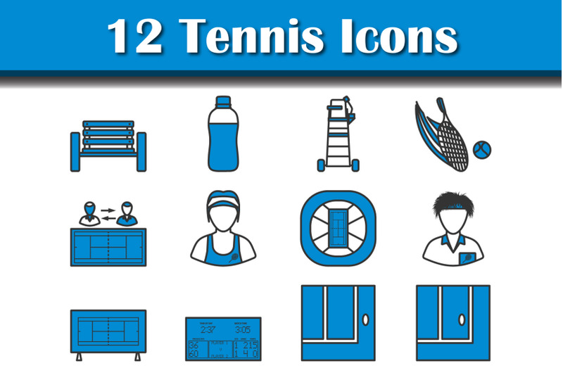 tennis-icon-set