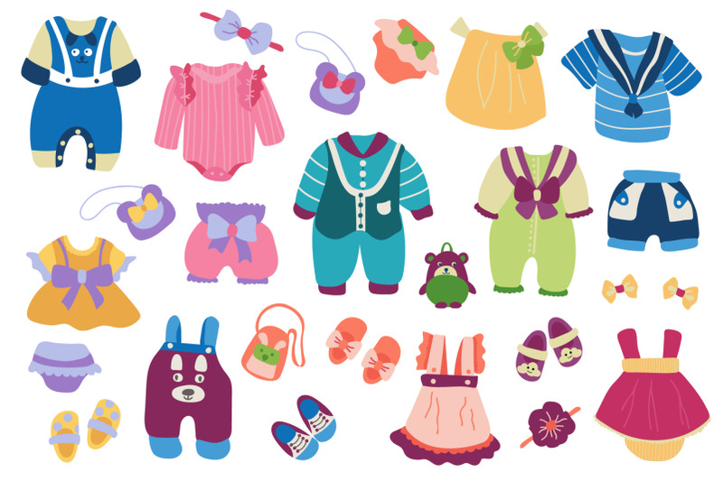 Baby clothes clipart By HelgaKOV | TheHungryJPEG