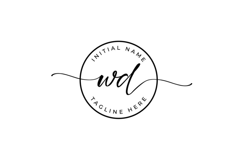 handwritten-logo-premade-logo-wd-initial-letters-monogram