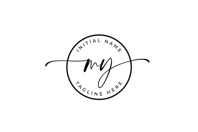 handwritten-logo-premade-logo-ny-initial-letters-monogram