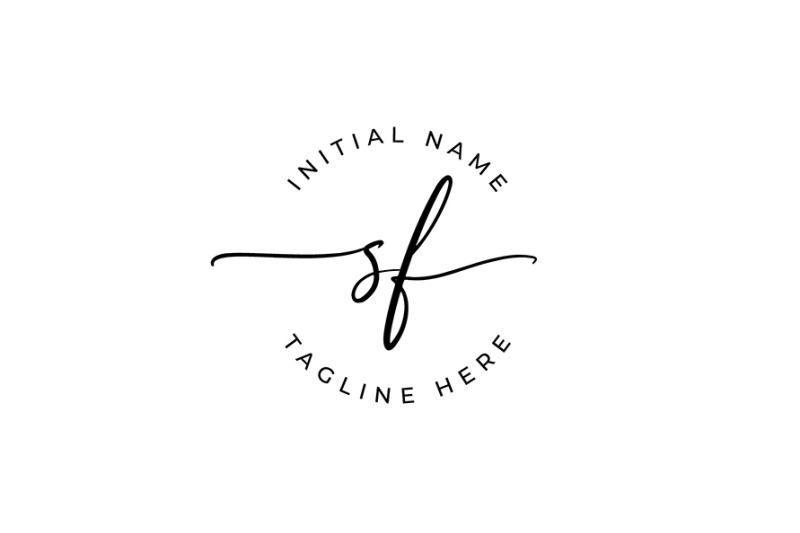 handwritten-logo-premade-logo-sf-initial-letters-monogram