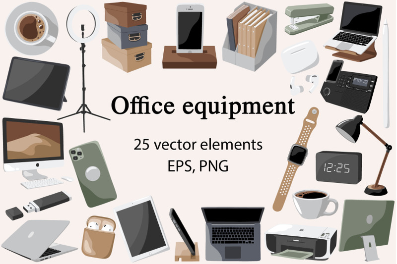 office-devices-vector-clipart