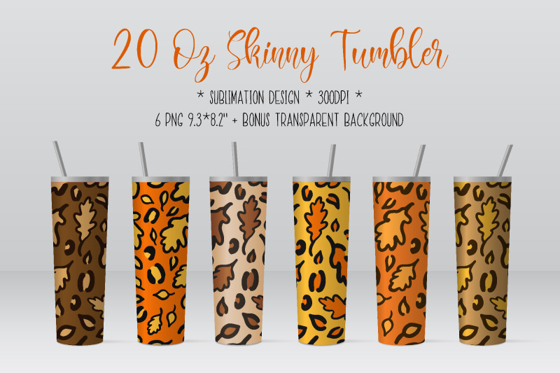 fall-oak-leaves-leopard-tumbler-sublimation-wrap-bundle