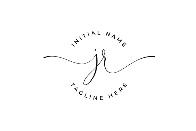 handwritten-logo-premade-logo-jr-initial-letters-monogram