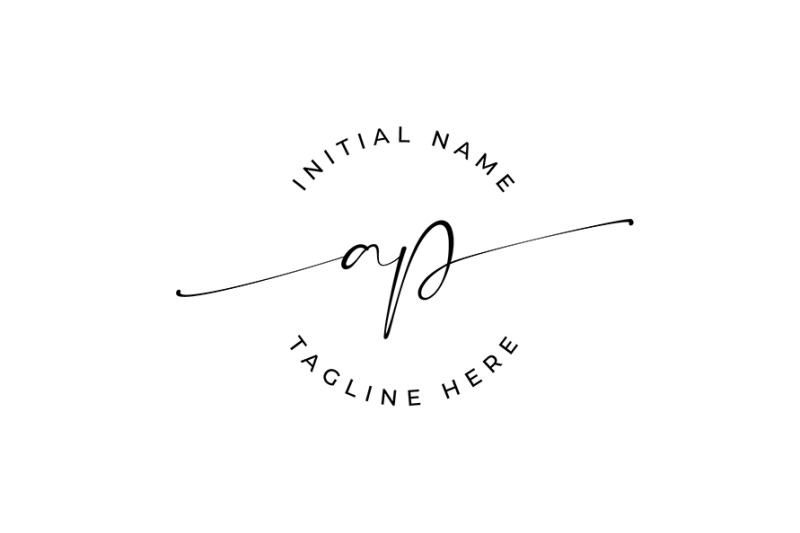 handwritten-logo-premade-logo-ap-initial-letters-monogram