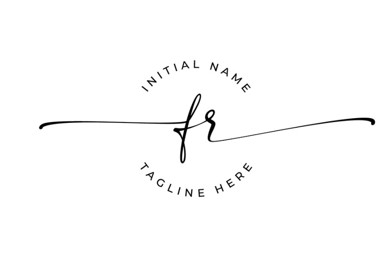 handwritten-logo-premade-logo-fr-initial-letters-monogram