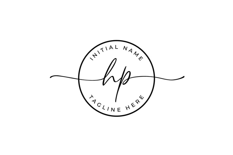 handwritten-logo-premade-logo-hp-initial-letters-monogram