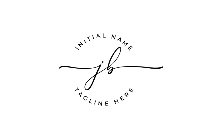 handwritten-logo-premade-logo-jb-initial-letters-monogram