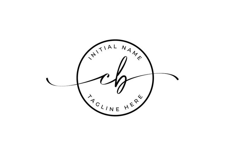 handwritten-logo-premade-logo-cb-initial-letters-monogram