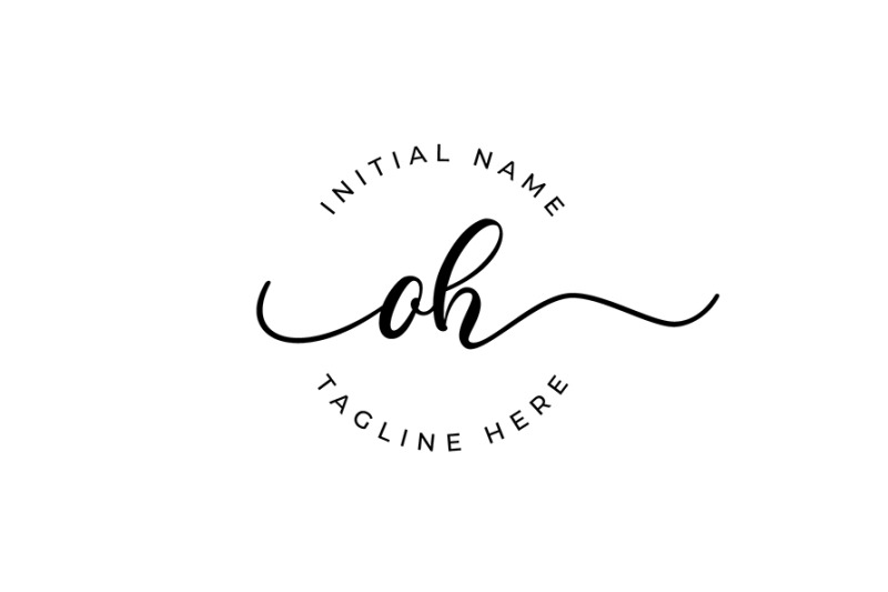 handwritten-logo-premade-logo-oh-initial-letters-monogram