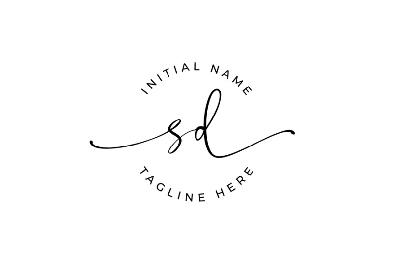 handwritten-logo-premade-logo-sd-initial-letters-monogram