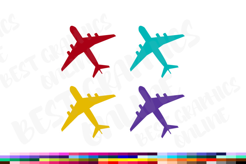 airplane-clipart-aeroplane-silhouette-clipart-graphics-set