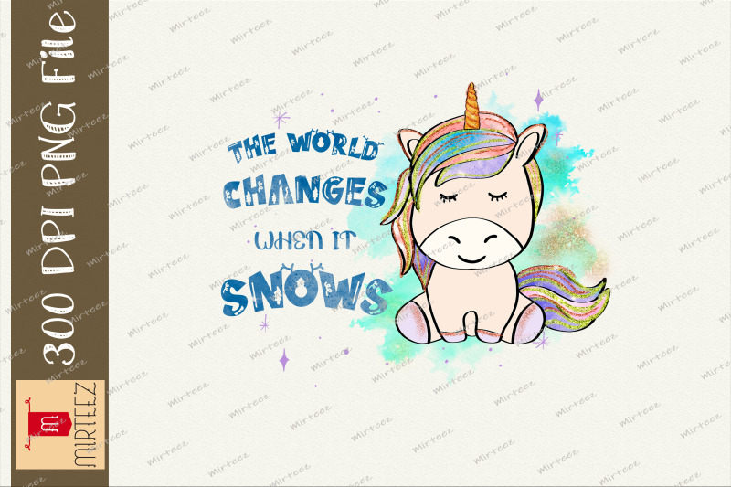 the-world-change-when-it-snow-unicorn