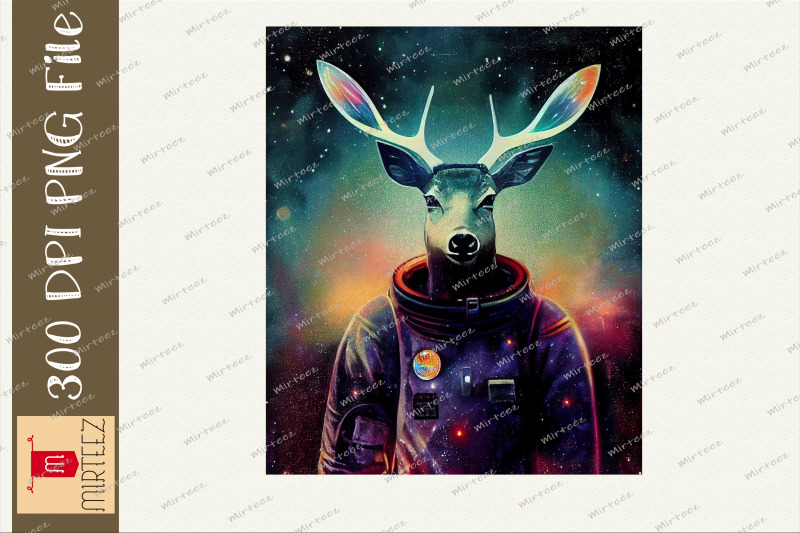 astronaut-deer-spaceman-galaxy