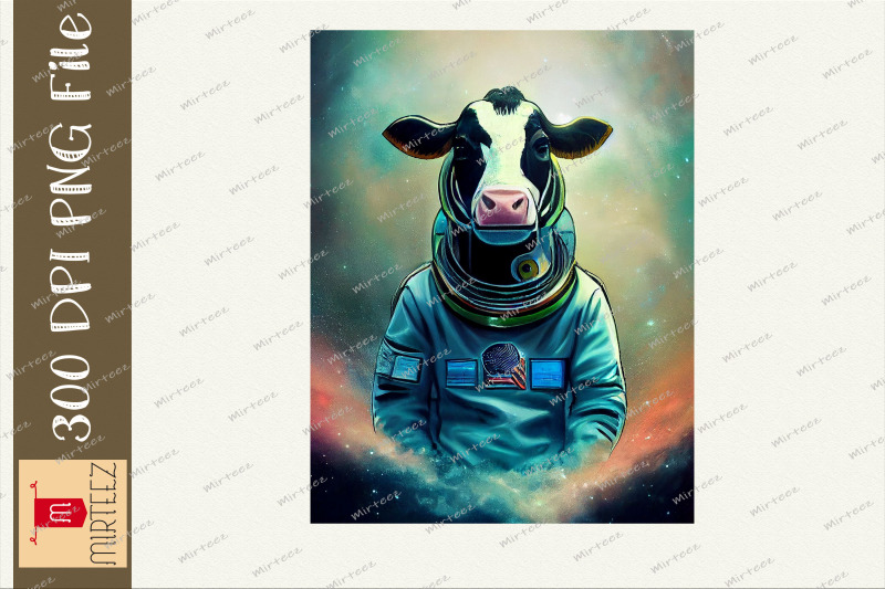 astronaut-dairy-cow-spaceman-galaxy