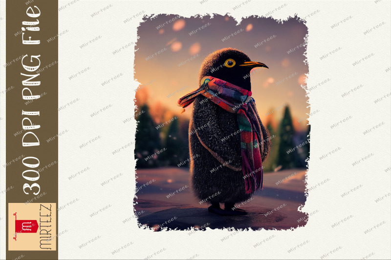 penguin-with-coat-and-scarf-cozy-winter