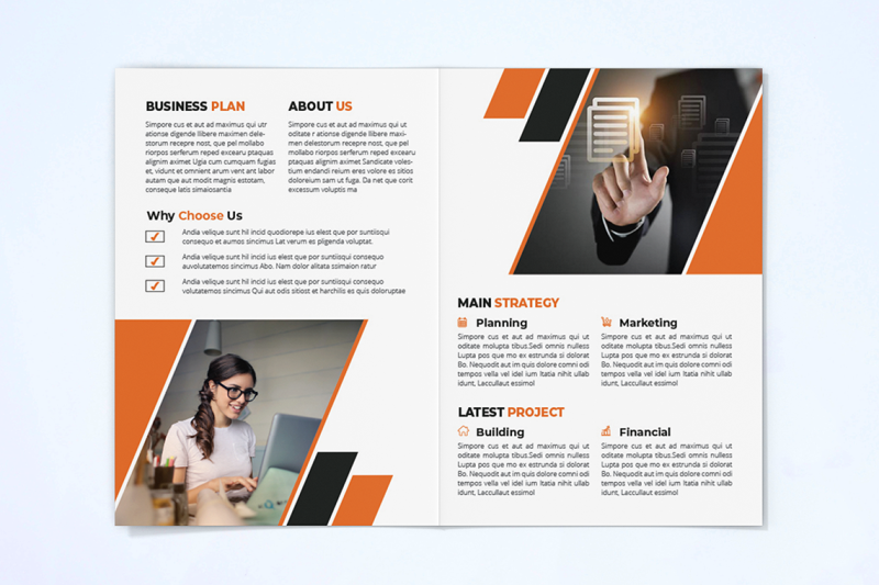 bifold-business-brochure-template