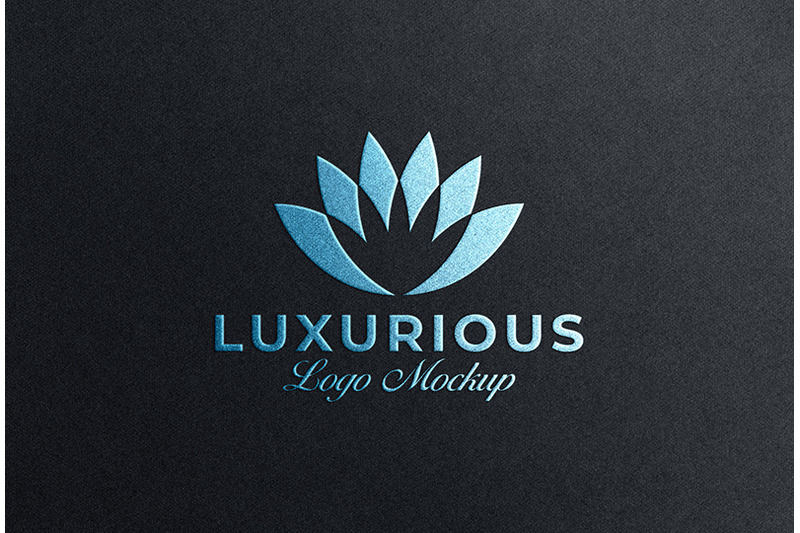 metallic-blue-logo-mockup