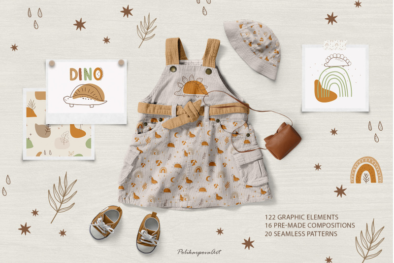 dinosaur-clipart-and-kids-pattern
