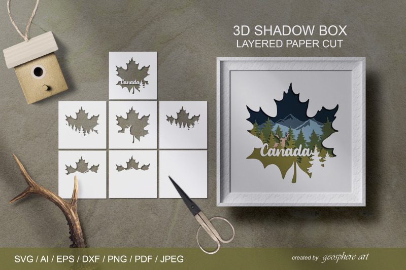 maple-leaf-shadow-box-bundle-layered-papercut-svg-dxf