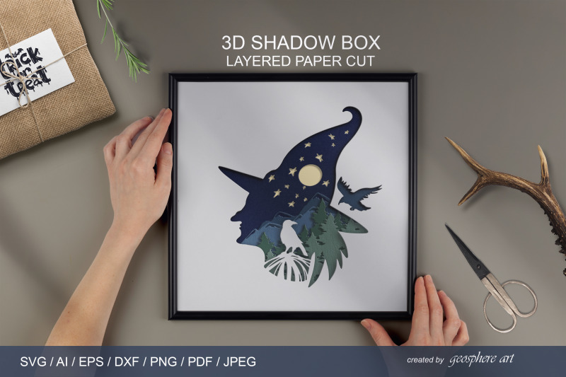 halloween-witch-hat-3d-shadow-box-layered-papercut-svg