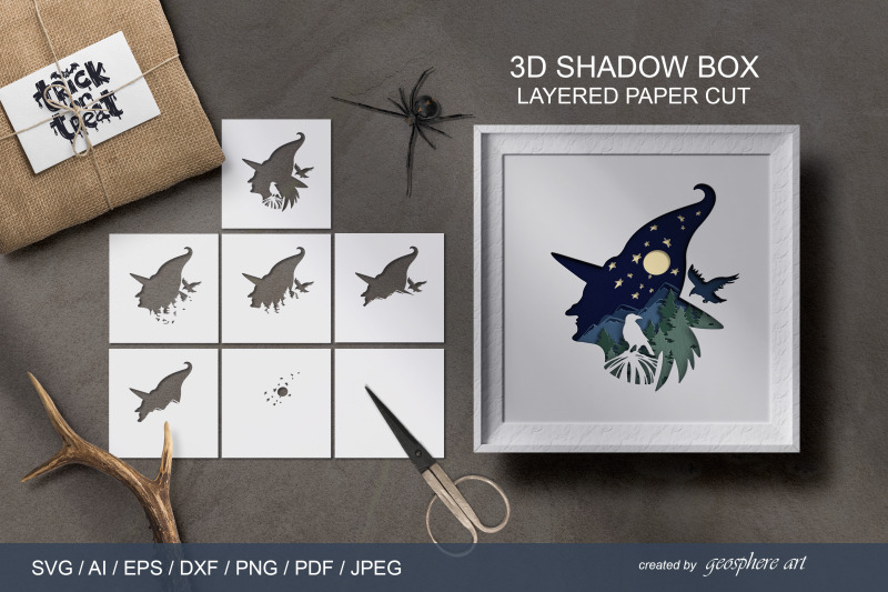 halloween-witch-hat-3d-shadow-box-layered-papercut-svg