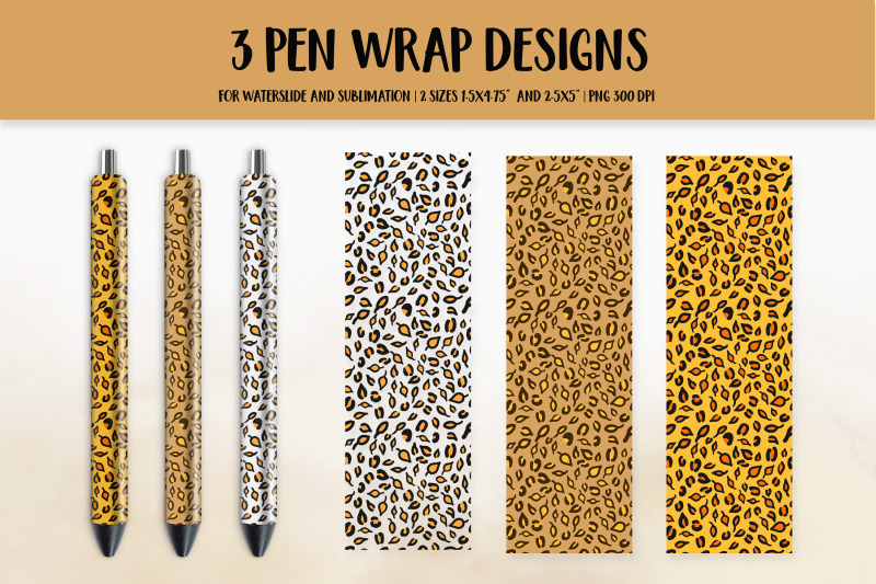 fall-pen-wrap-autumn-pen-wrap-leopard-print-pen-wrap-png