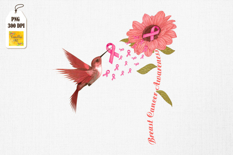 hummingbird-breast-cancer-sunflower