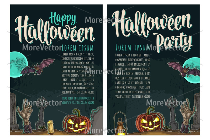 posters-illustration-pattern-halloween-engraving