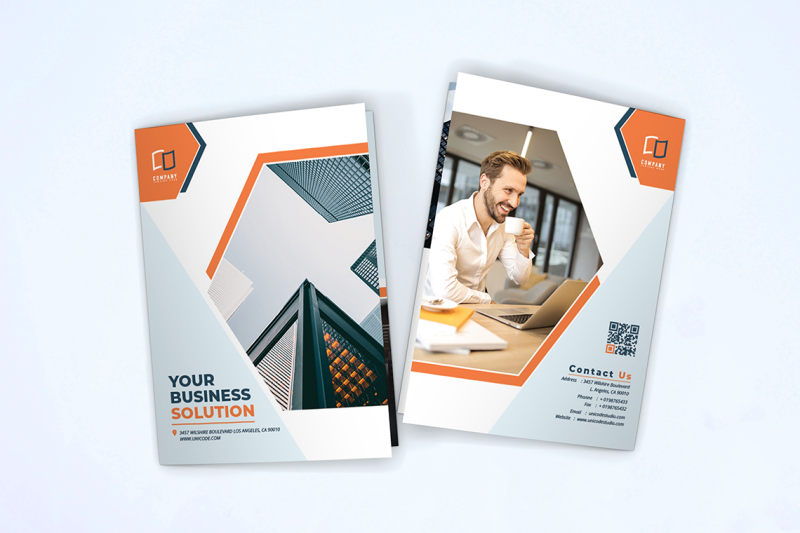 bifold-business-brochure-template