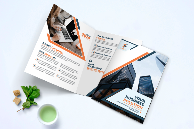 bifold-business-brochure-template