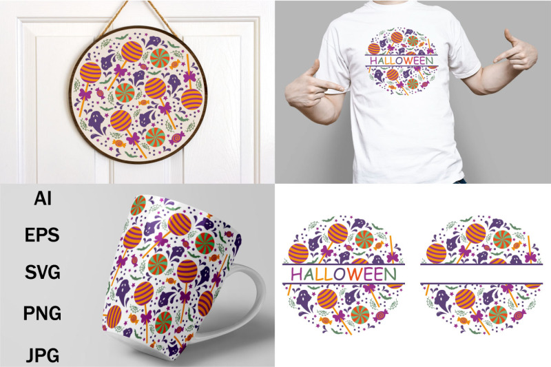 pattern-and-round-sign-sweets-and-ghosts-halloween-svg