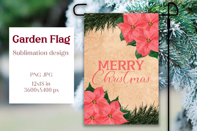 christmas-garden-flag-sublimation-design-poinsettia-flowers