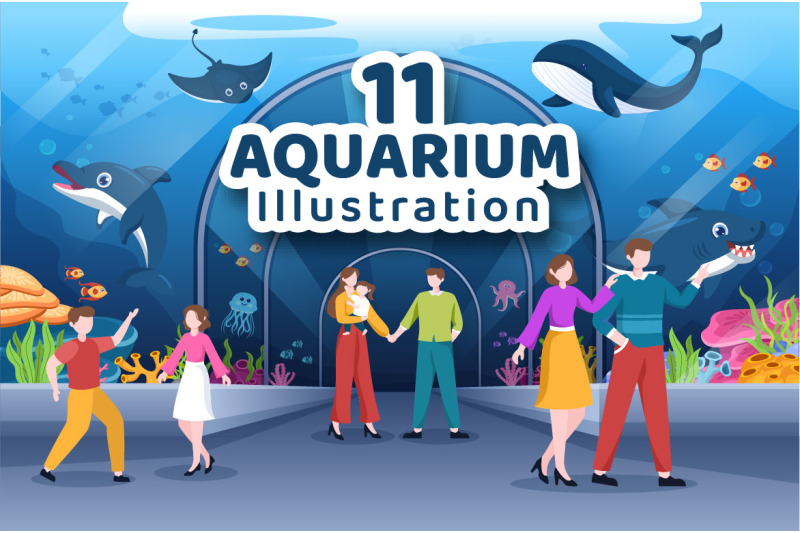 11-aquarium-flat-illustration