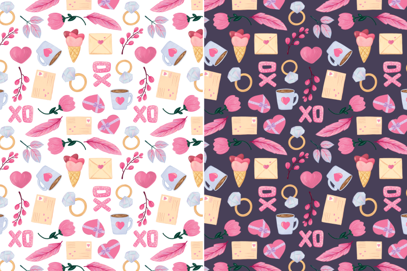 valentines-seamless-patterns