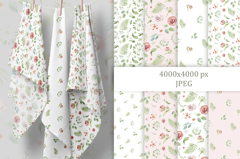 floral-watercolor-seamless-patterns-300dpi-4000x4000-px