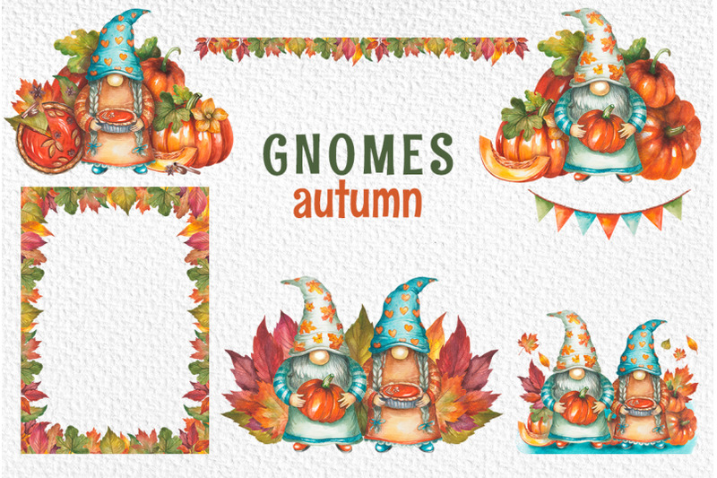 watercolor-gnomes-autumn