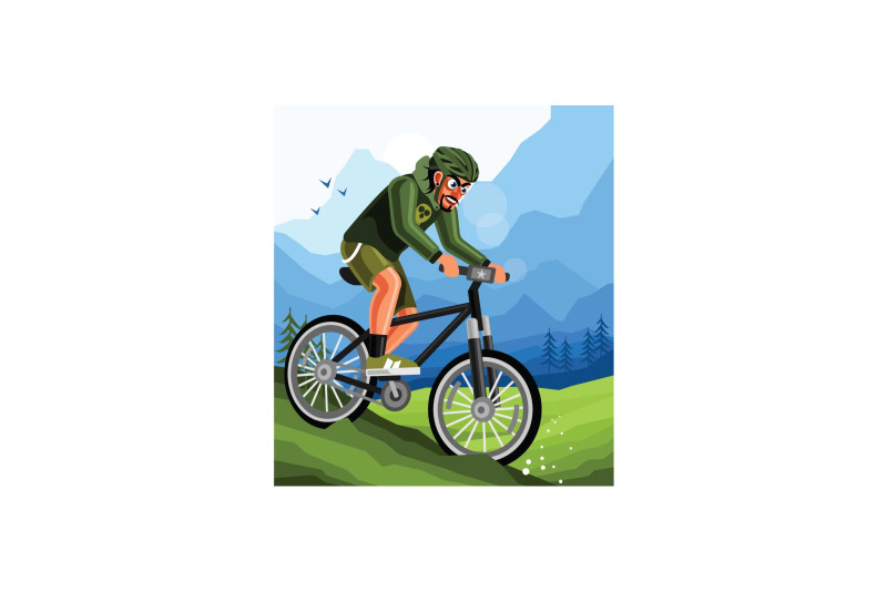 cyclist-on-mountain-bike-illustration
