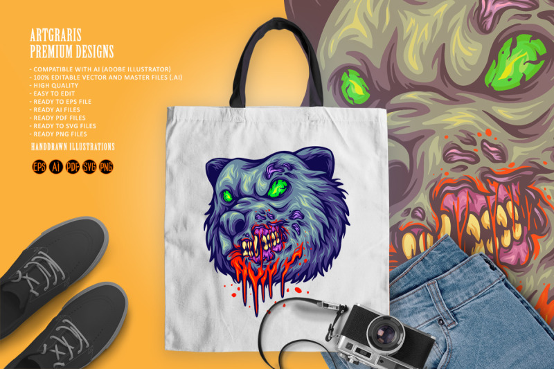 angry-zombie-bear-head-svg