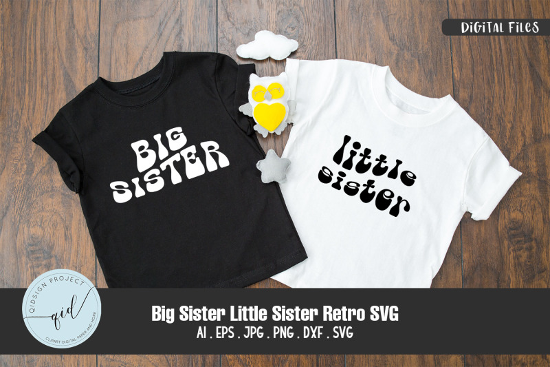 big-sister-and-little-sister-retro-svg