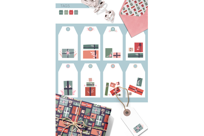 hygge-gift-boxes-set-of-seamless-patterns-cards-frames