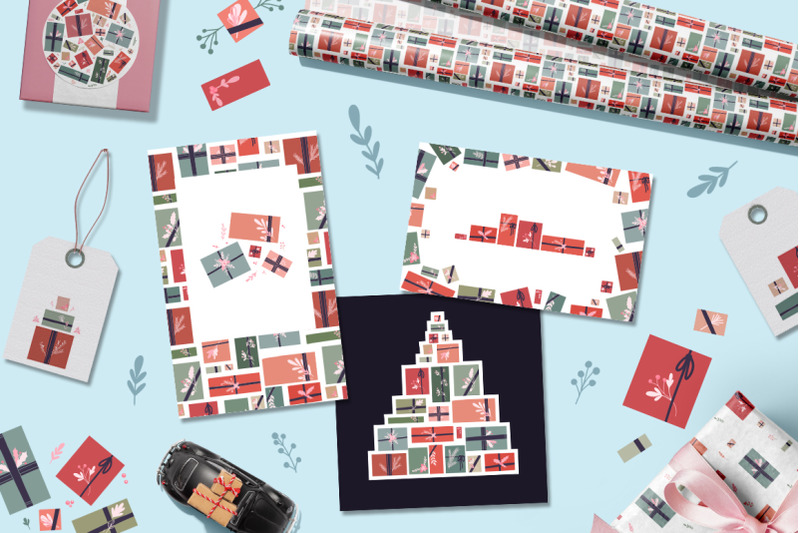 hygge-gift-boxes-set-of-seamless-patterns-cards-frames