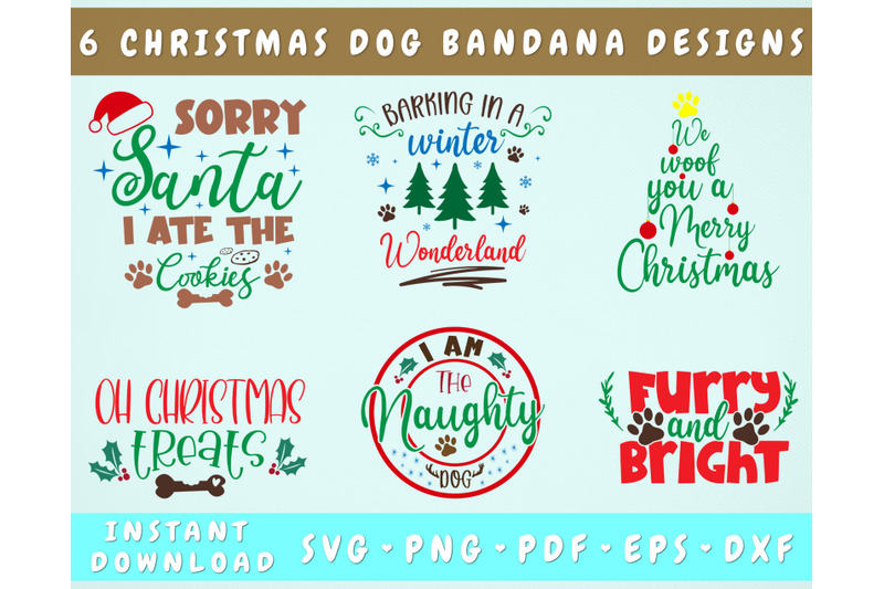 christmas-dog-bandana-svg-bundle-6-designs-furry-and-bright-svg