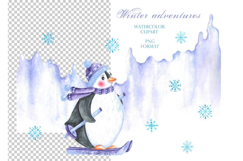 christmas-penguins-watercolor-clipart-winter-holidays-new-year