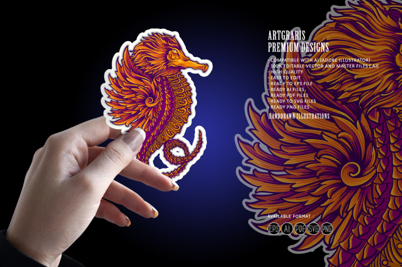 seahorses-classic-ornament-svg